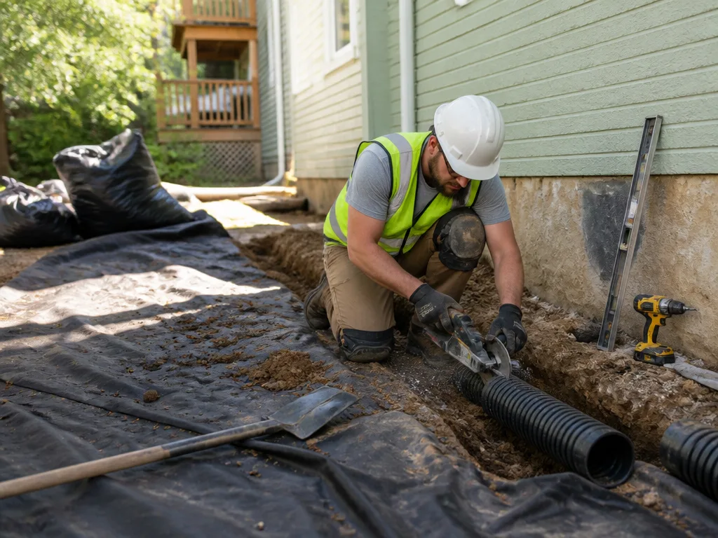 French Drain Tie-In
